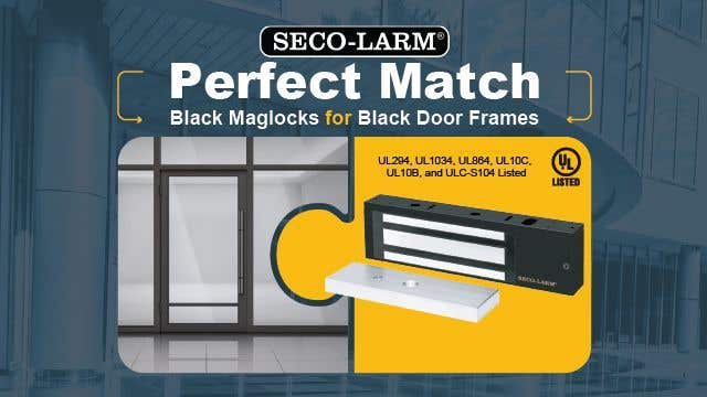 SECO-LARM Maglocks are now available in black