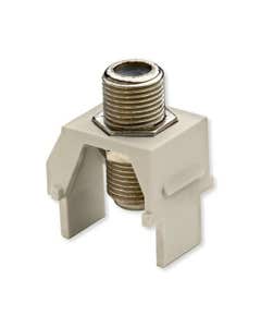 Non-Recessed Nickel 1 GHz F-Connector - Light Almond